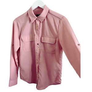 Premise Studio Women’s Blouse Pink Sz XS Long Sleeve‎ Button Up Casual